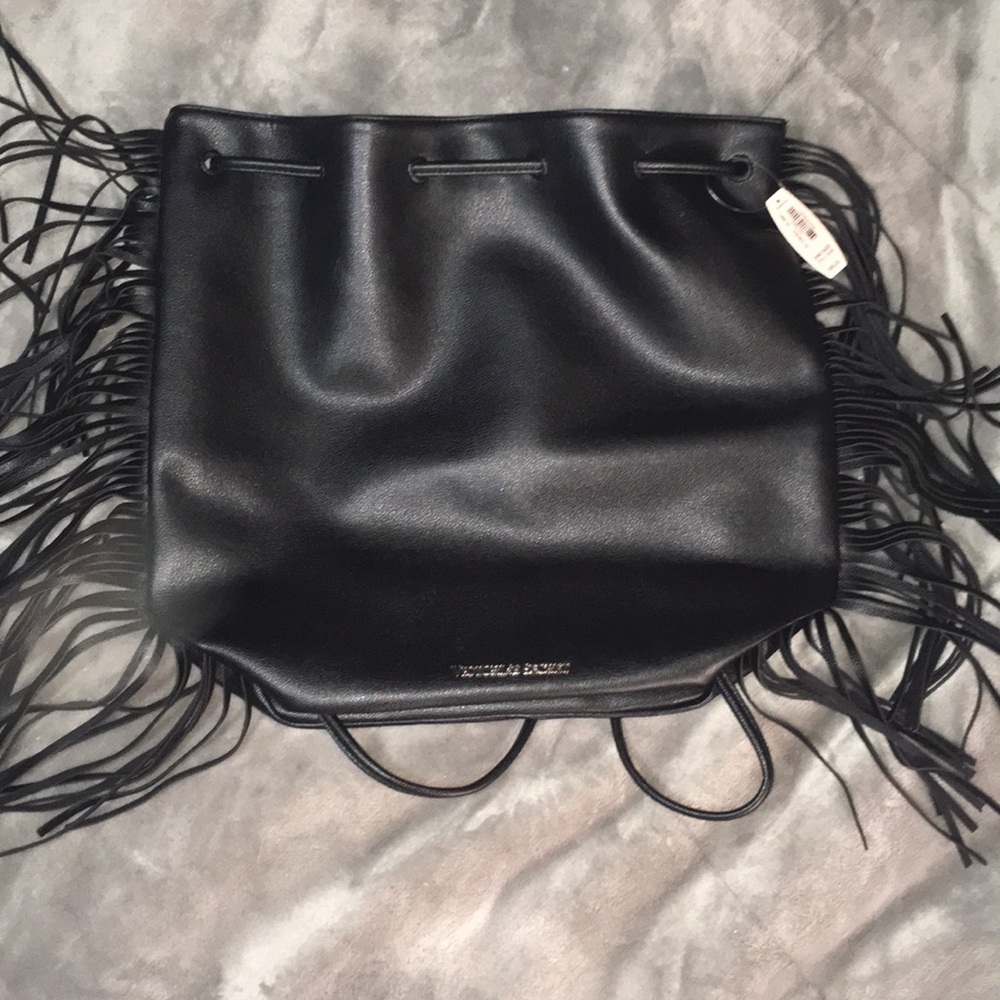Leather Drawstring Victoria’s Secret bag